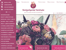 Tablet Screenshot of hochzeitsportal-karlsruhe.de